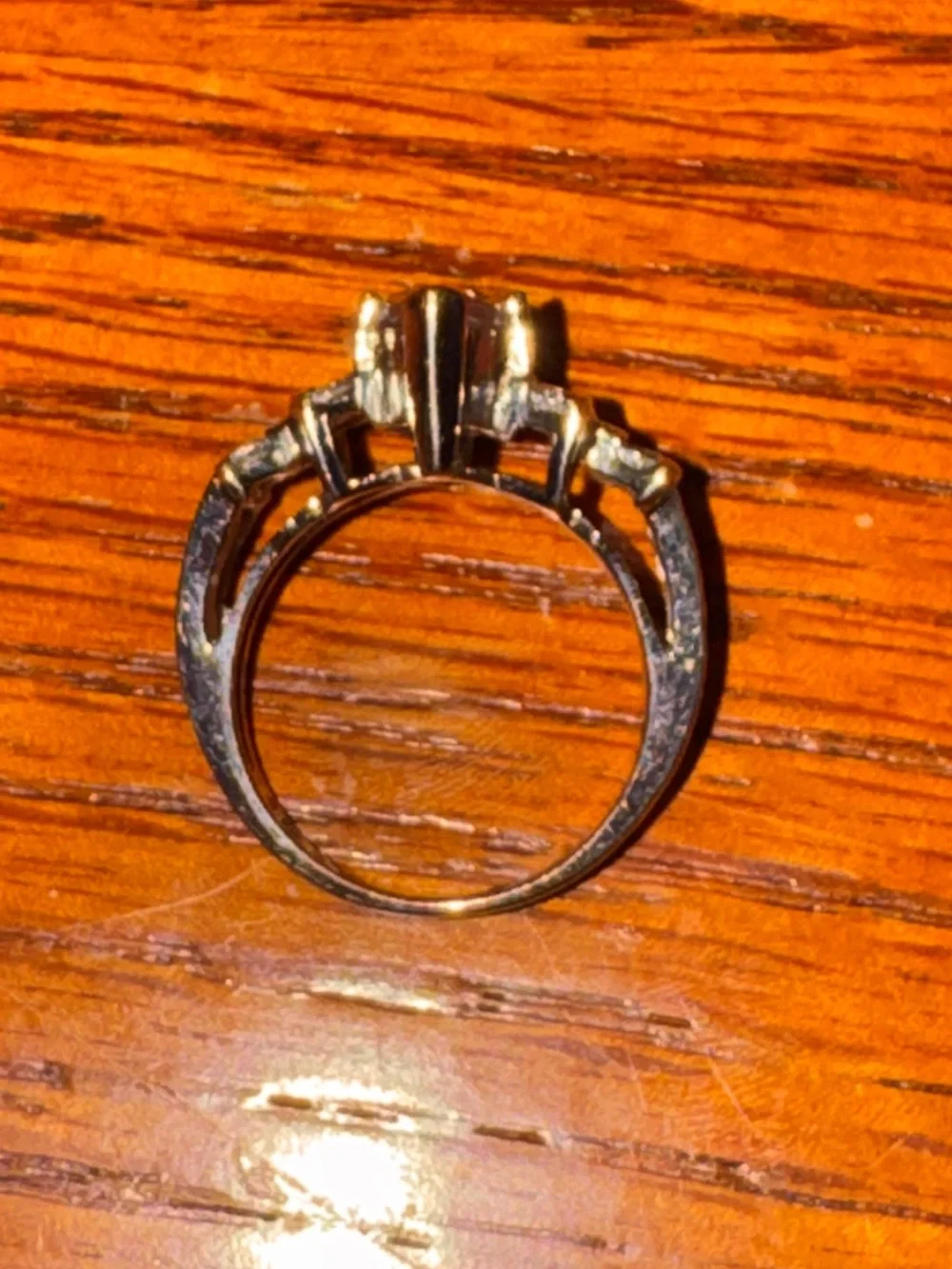Vintage 925 Sterling Silver Marquise CZ Statement Ring Size 5.5
